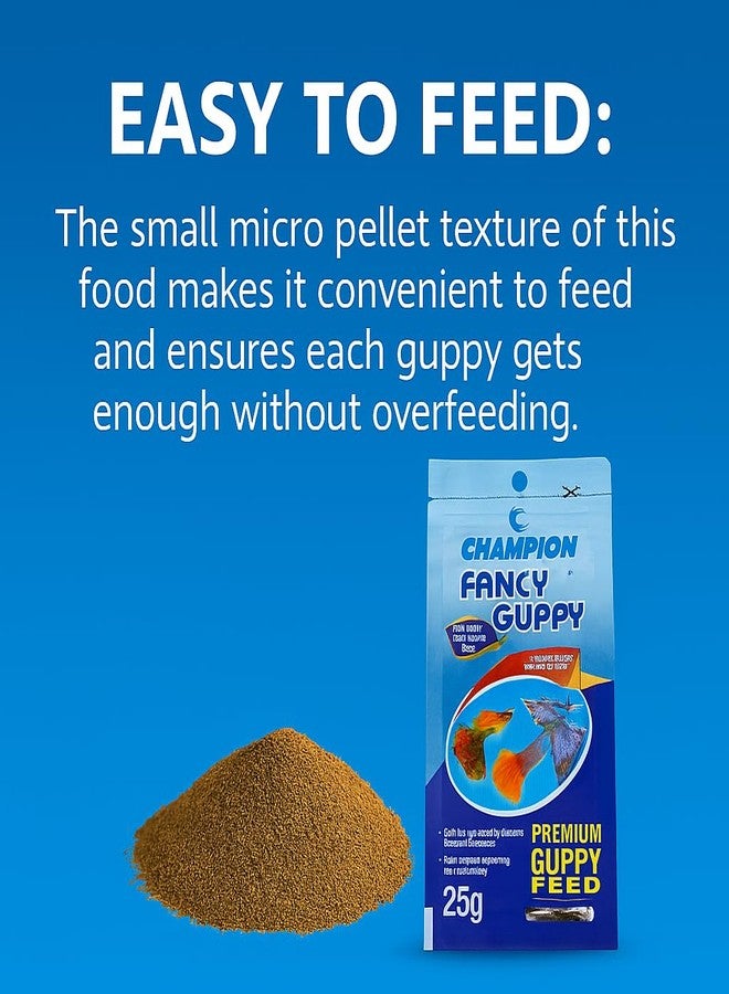 طعام VAYINATO® Champion لأسماك الجوبي - عبوة من 3 قطع، كل عبوة 25 غرام | علف ممتاز على شكل حبيبات دقيقة لأسماك الجوبي | حبيبات شبه عائمة غنية بالبروتين لنمو الأسماك ولونها من Petzlifeworld - Image 3